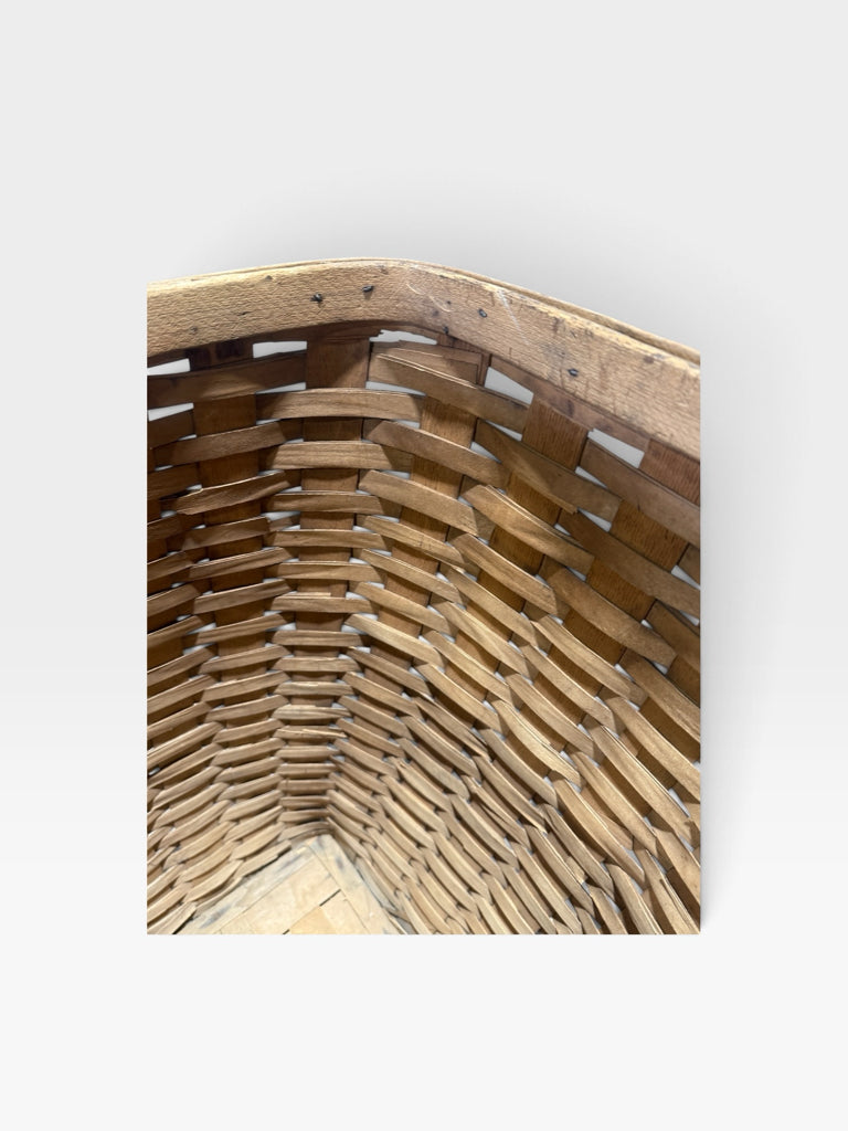 ATQ handwoven wood splint basket