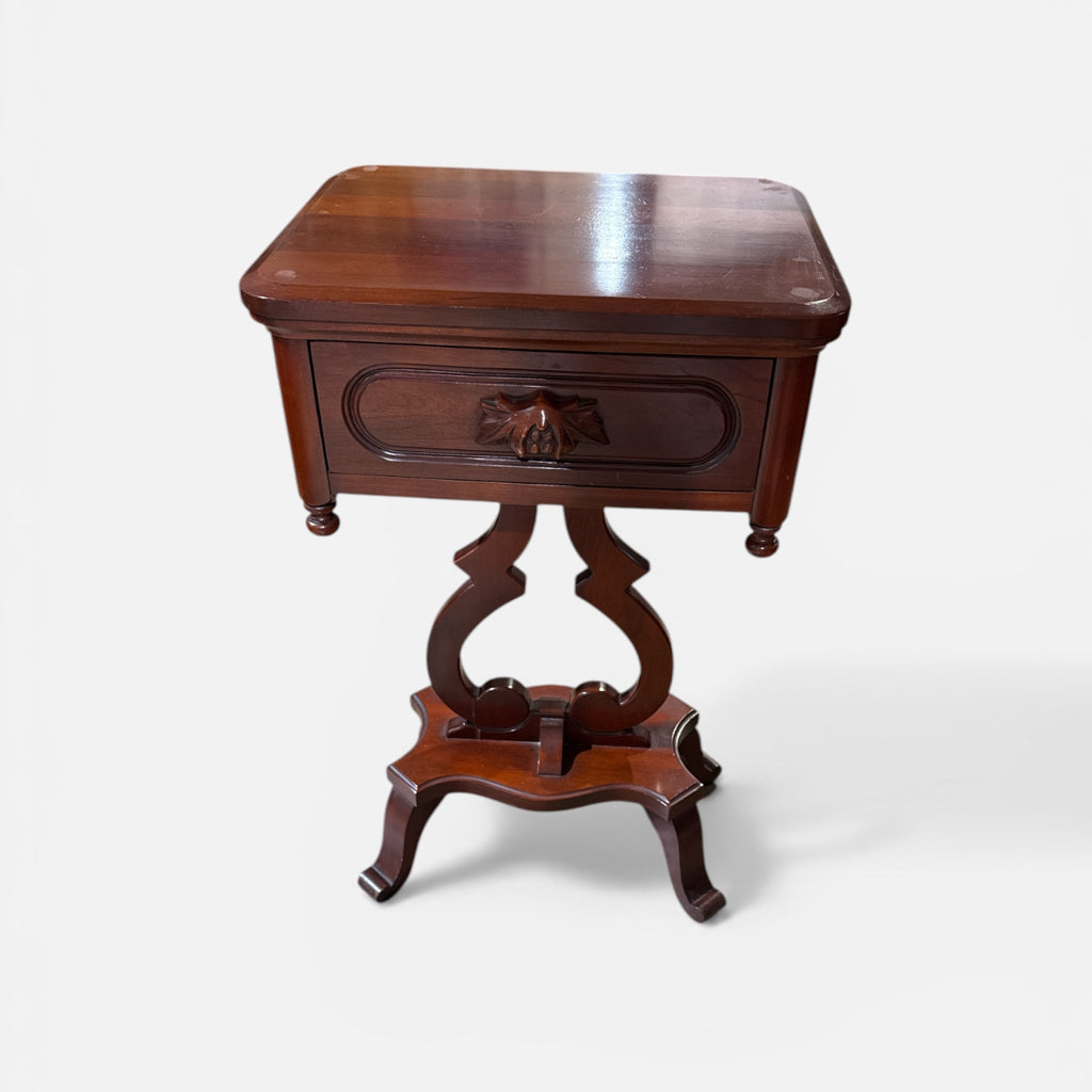 Davis Cabinet End/Side Table, cherry, (AS IS) 17"W x 14"D x 28"H