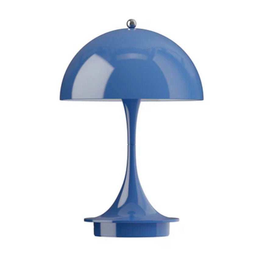 Panthella Portable Table Lamp, Opaque Indigo, 6.3"Dia x 9.1"H