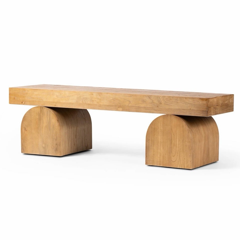 NEW Keane Bench, Reclaimed Nat. Elm, 59.75"W x 16.25"D x 17.75"H