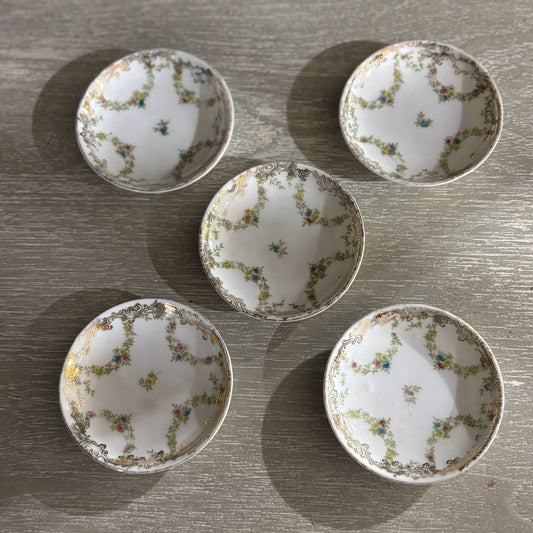 SET 5 Butter Pat Dishes, Imperial Crown, 3" D x .5" H