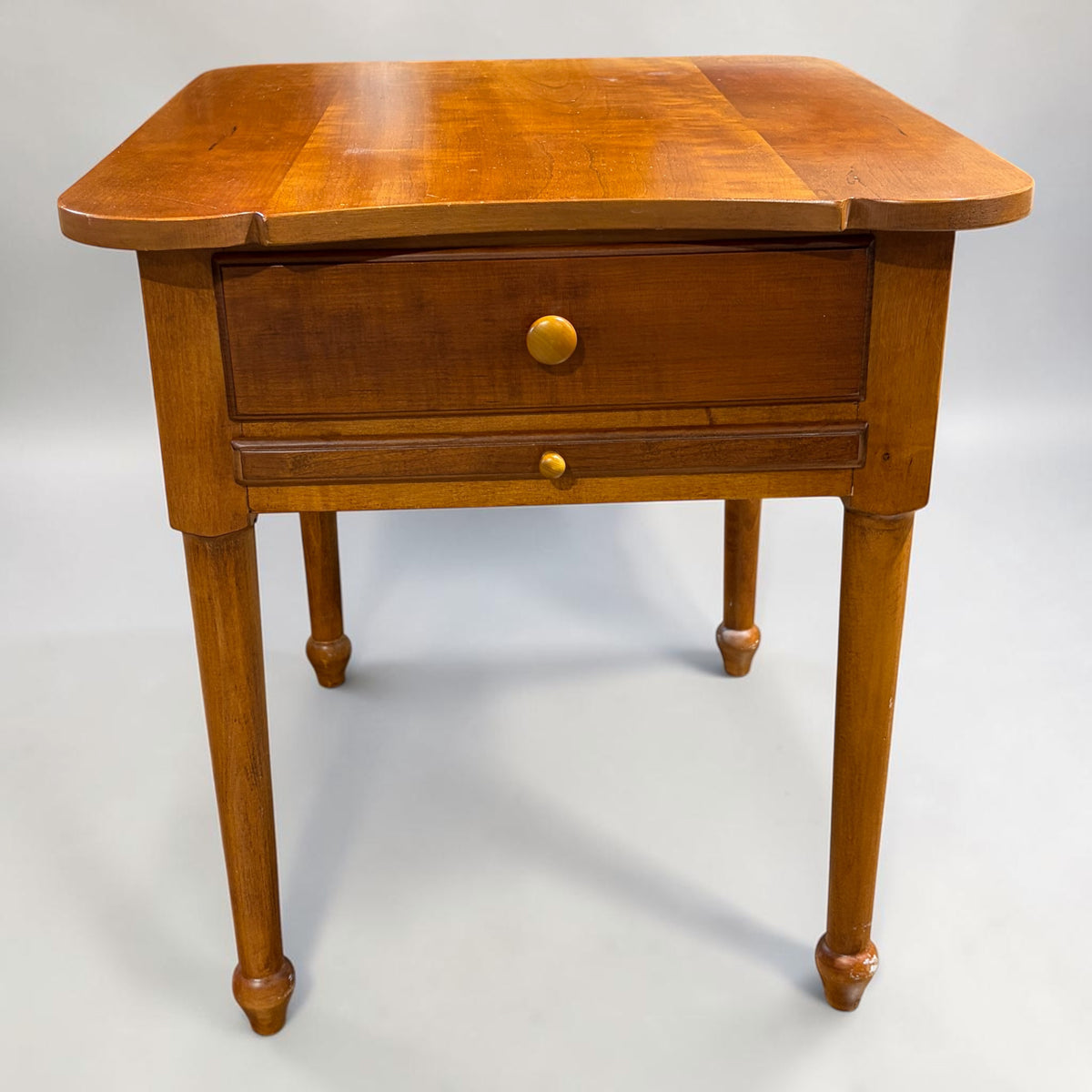 VTG Lexington Side Table w/Drawer & Pull Out Shelf, 25"H x 23"W x 26"D