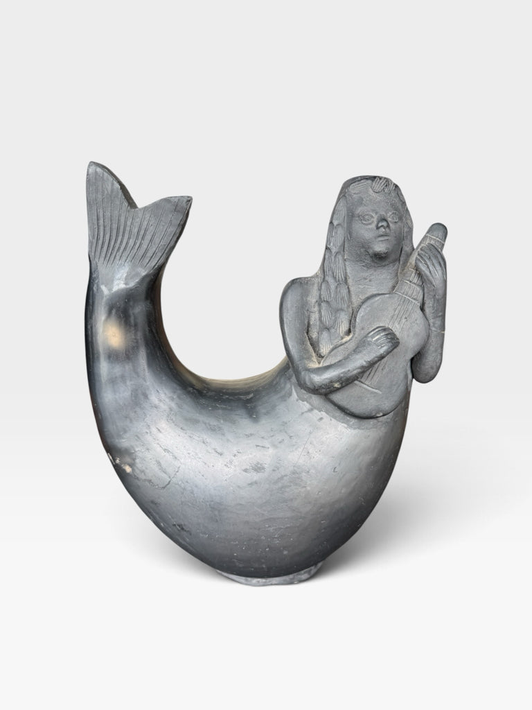 Oaxacan Barro Negro Mermaid vase