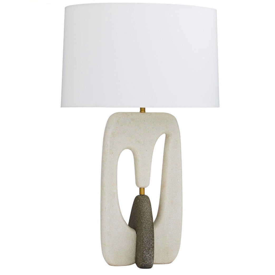 Harleen Lamp, 19"W x 12"D x 30.5"H,  ( No Shade)