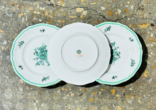 SET of 9 Rosenthal Selb-Plossberg "Green Bloom" salad plates