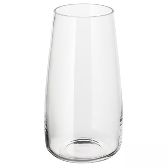 Large Clear Glass Vase, 11.75" H x 6.25" Dia