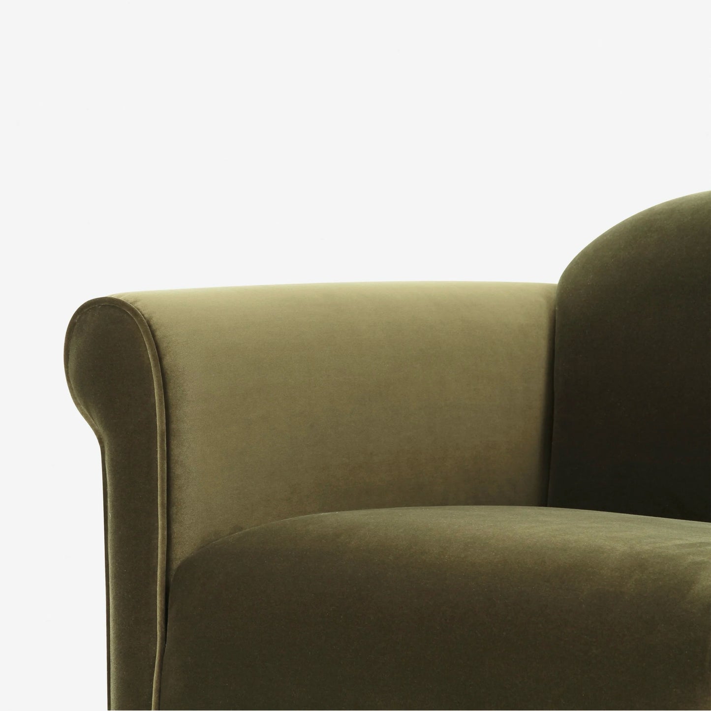 Rosati Velvet Accent Armchair, Loden / Deep Olive Green, 38" W x 33" D x 31" H