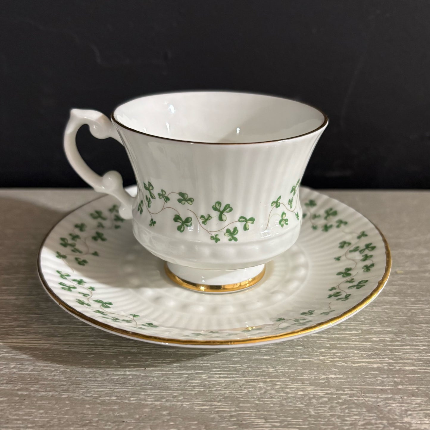 "Royal Tara" Shamrock Cup & Saucer, 5" W x 3" D