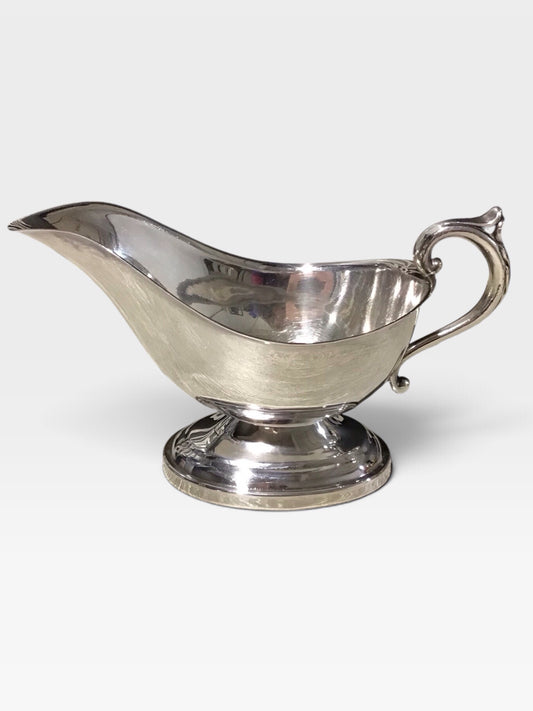 VTG Silver-plated Gravy Boat, 8"L x 4"W x 4.5"H