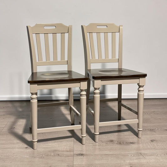 Jofran Orchard Park Counter Stools (2), Gray, 21" W x 24" D x 41" H