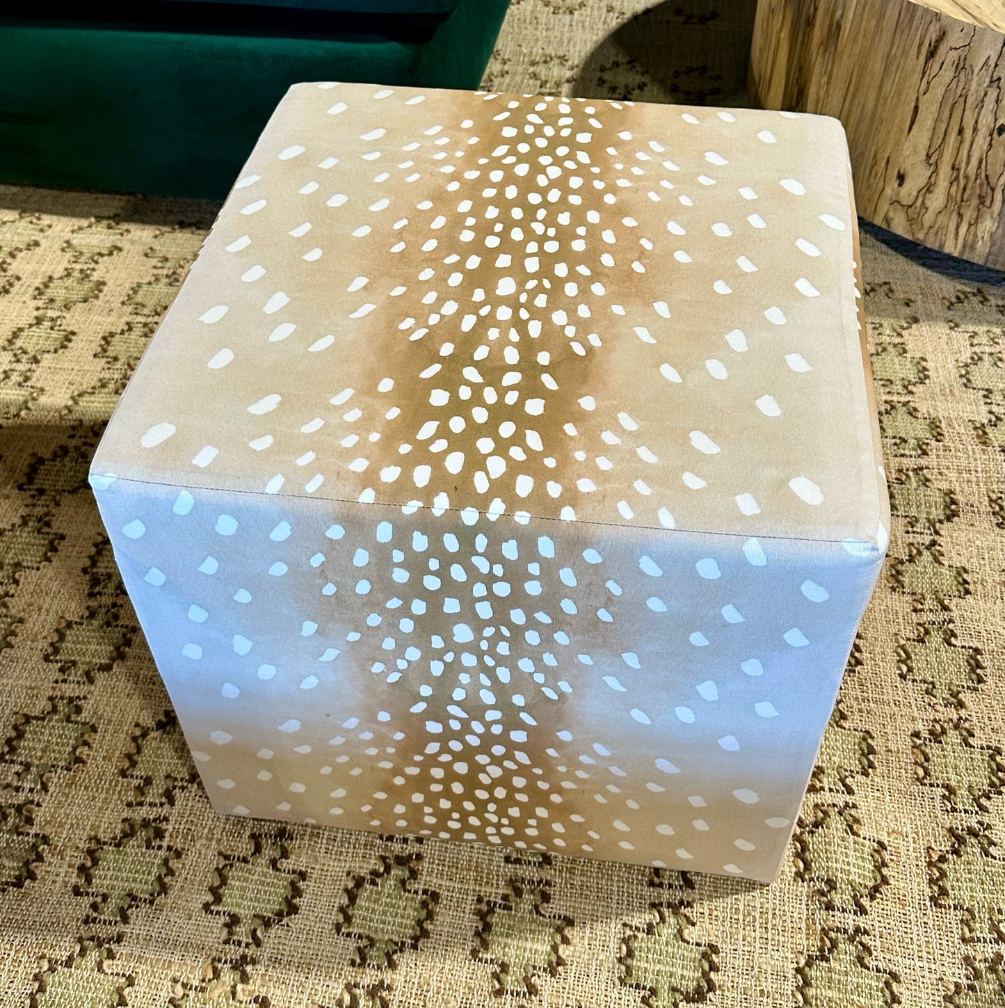 Cube Ottoman, Fawn, 21" W x 19" D x 21" H