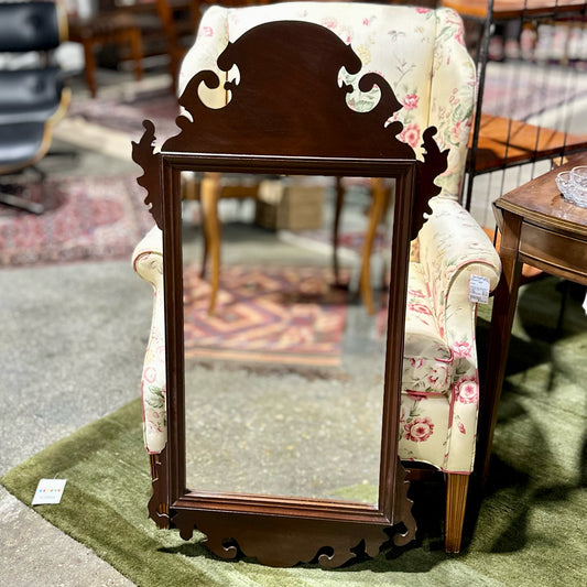 Chippendale Style Mahogany Mirror, 22.5" L x 1" W x 43" H