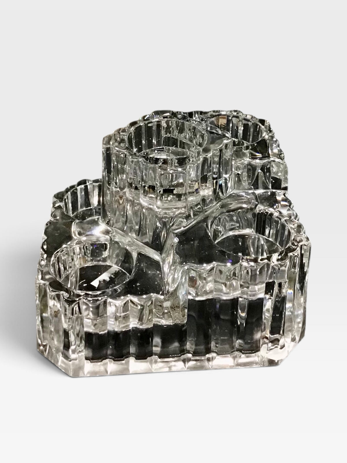 PartyLite Ice Crystal Castle 5-Tier Candle Holder, 6"W x 5.75"W x 4.5"H