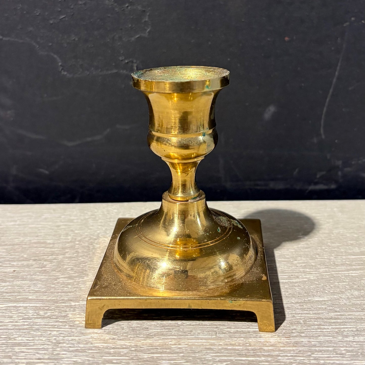 Set of 5 VTG Brass Candlesticks, Various Styles & Heights, 5"- 3.25"H