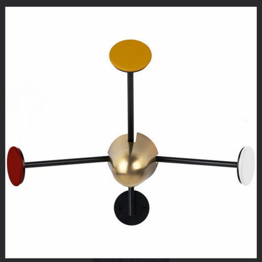 MatÃ©got Coat Rack Brass Base, Ochre, 15.9"W x 9.05"D x 13"H