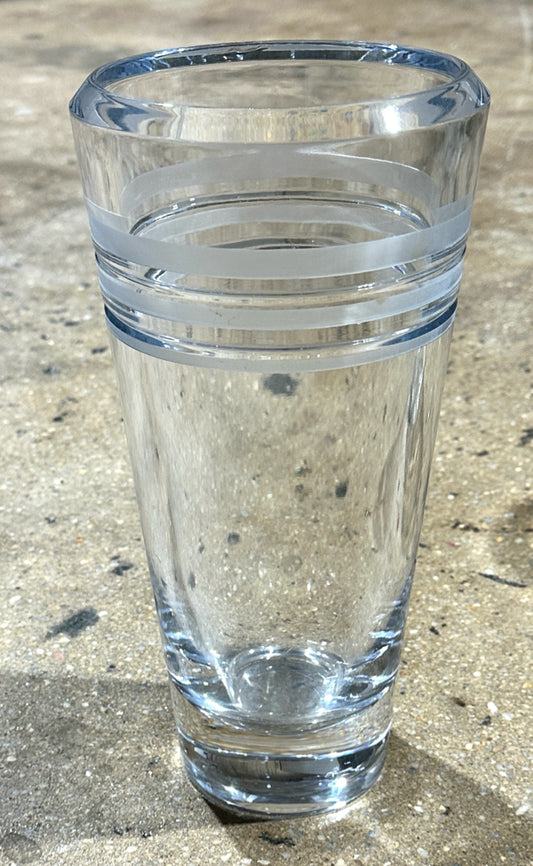 Kate Spade Lenox crystal vase, stripes, 11"H x 5.5"W x 5.5"D