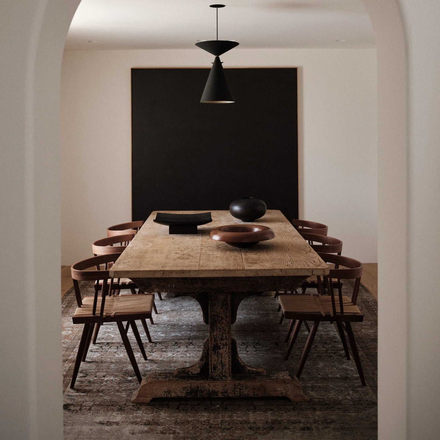 Audo Copenhagen Relevé Platter, Dark Brown, Acacia Wood, 7.9" W x 15.7" D x 4.7"