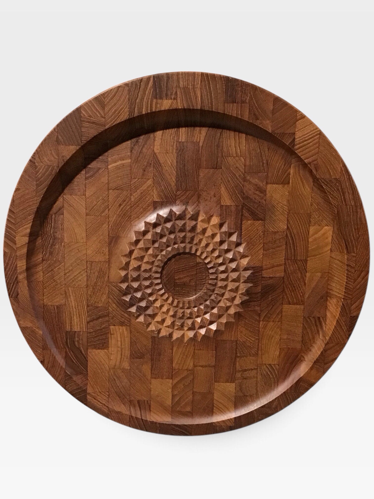 VTG Teak Danish Serving Platter, 15"Dia x 1.5"H