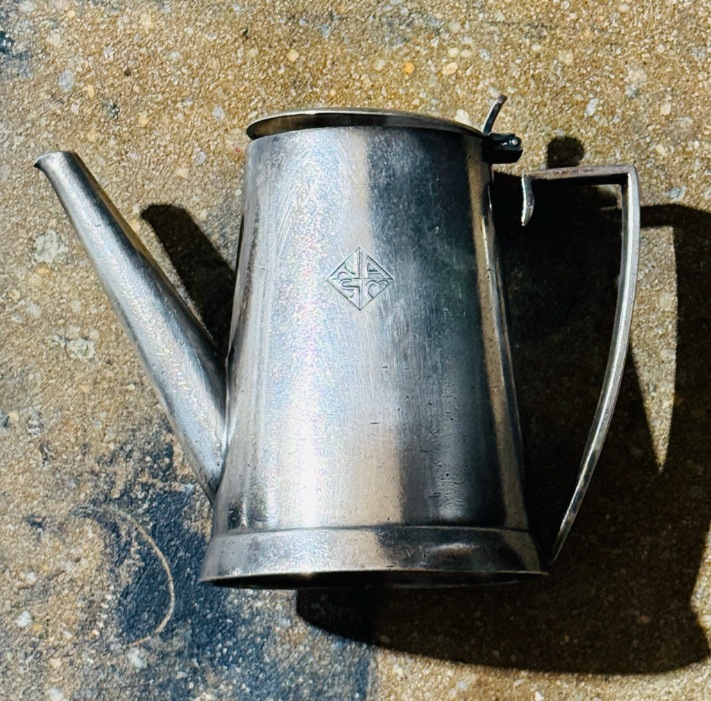 NASM (Holland America Line) teapot, EPNS, 6.5"Wx3.5"Dx7"H