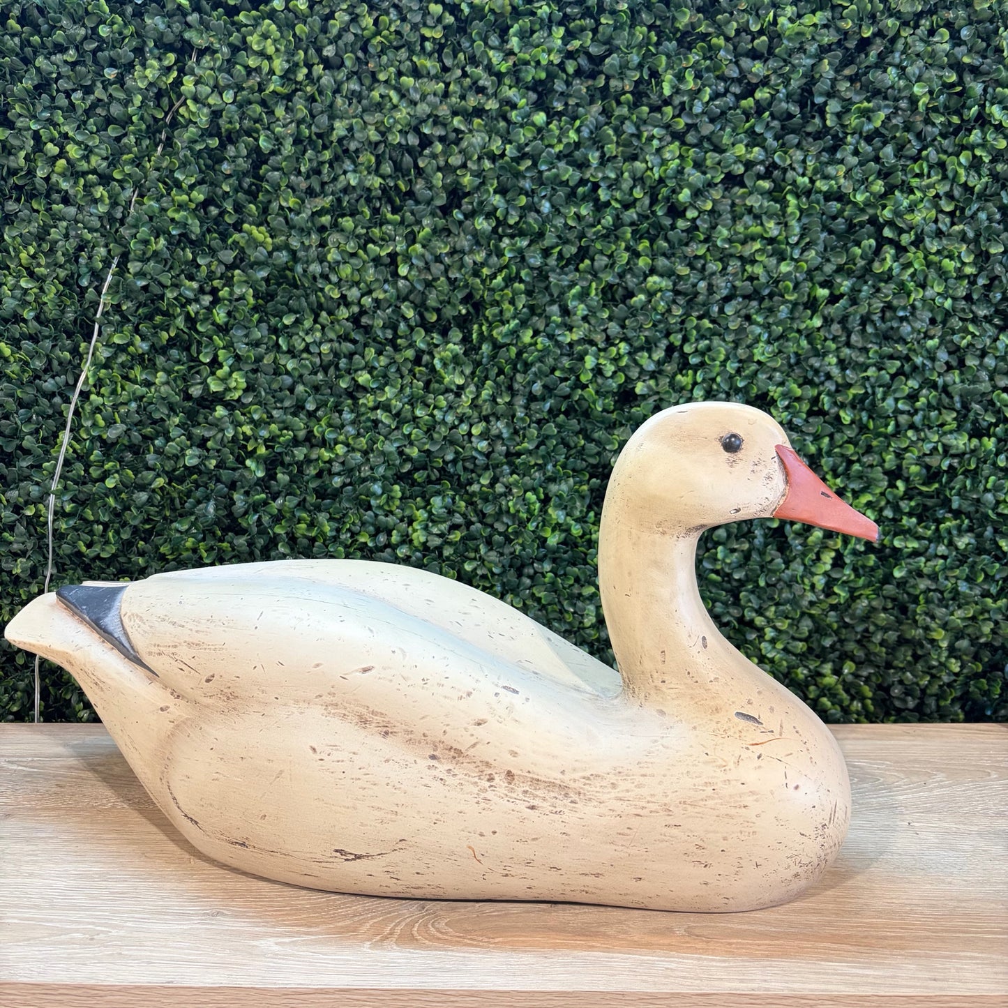 Decorative Snow Goose Decoy, 22"L x 10"H x 10"W