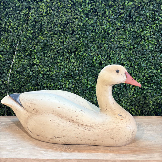 Decorative Snow Goose Decoy, 22"L x 10"H x 10"W