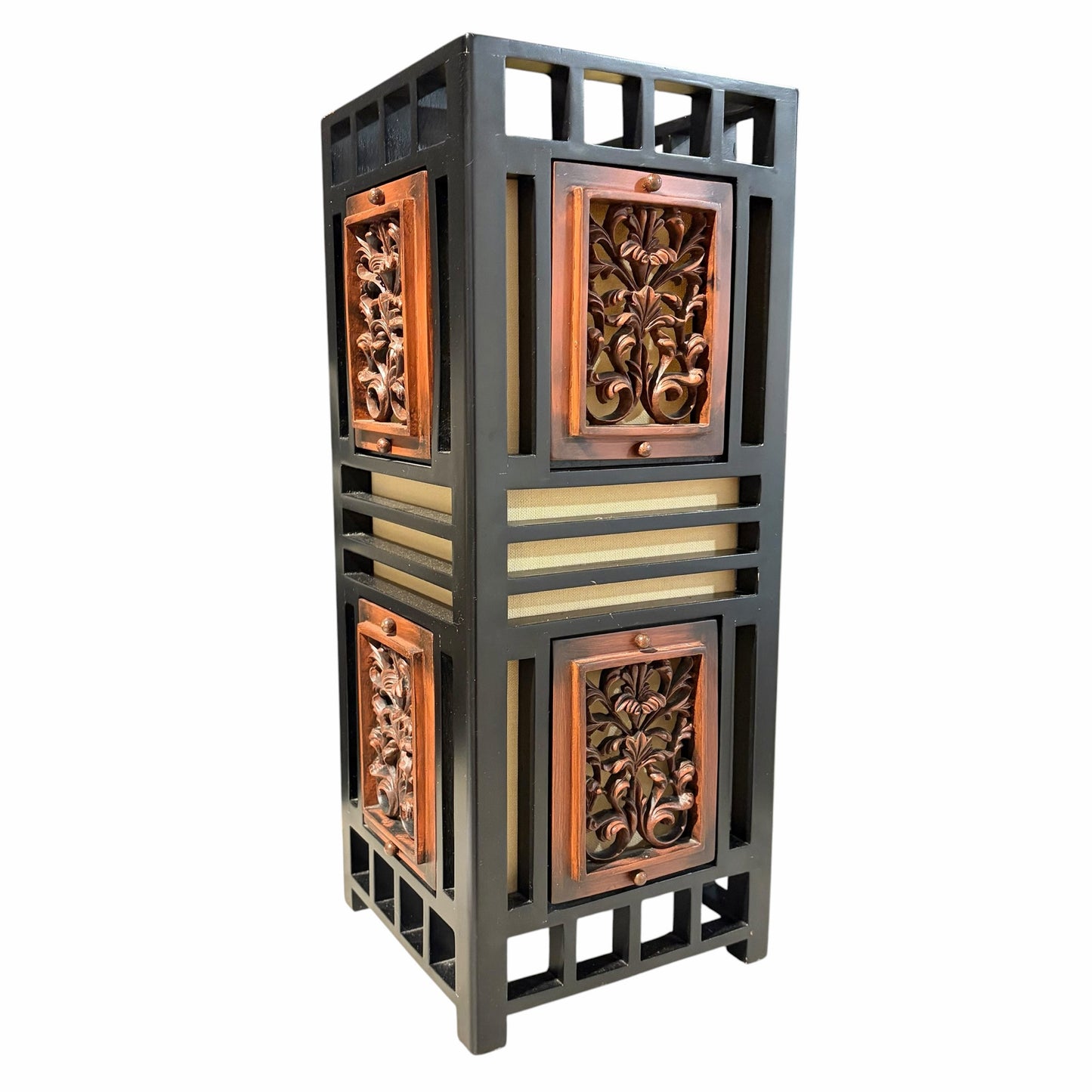 Japanese -Style Box Lamp, 22.5"H