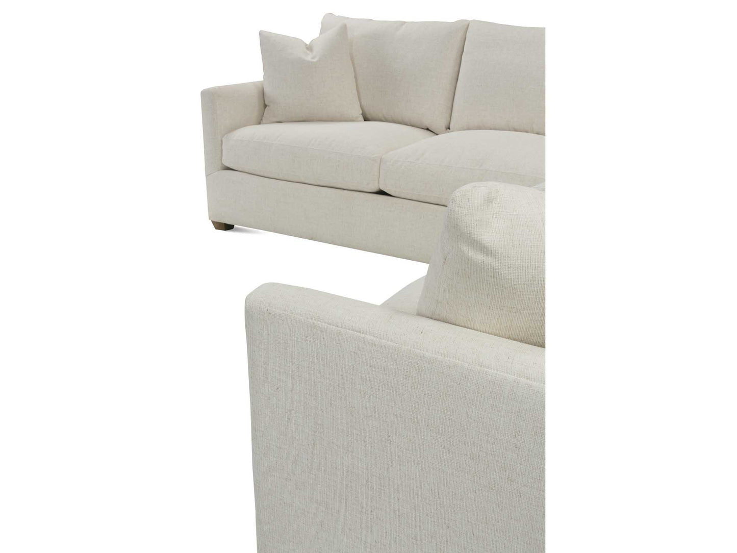 Rowe Lilah Upholstered Sectional Sofa, Cream, 112" W x 45" D x 45" H