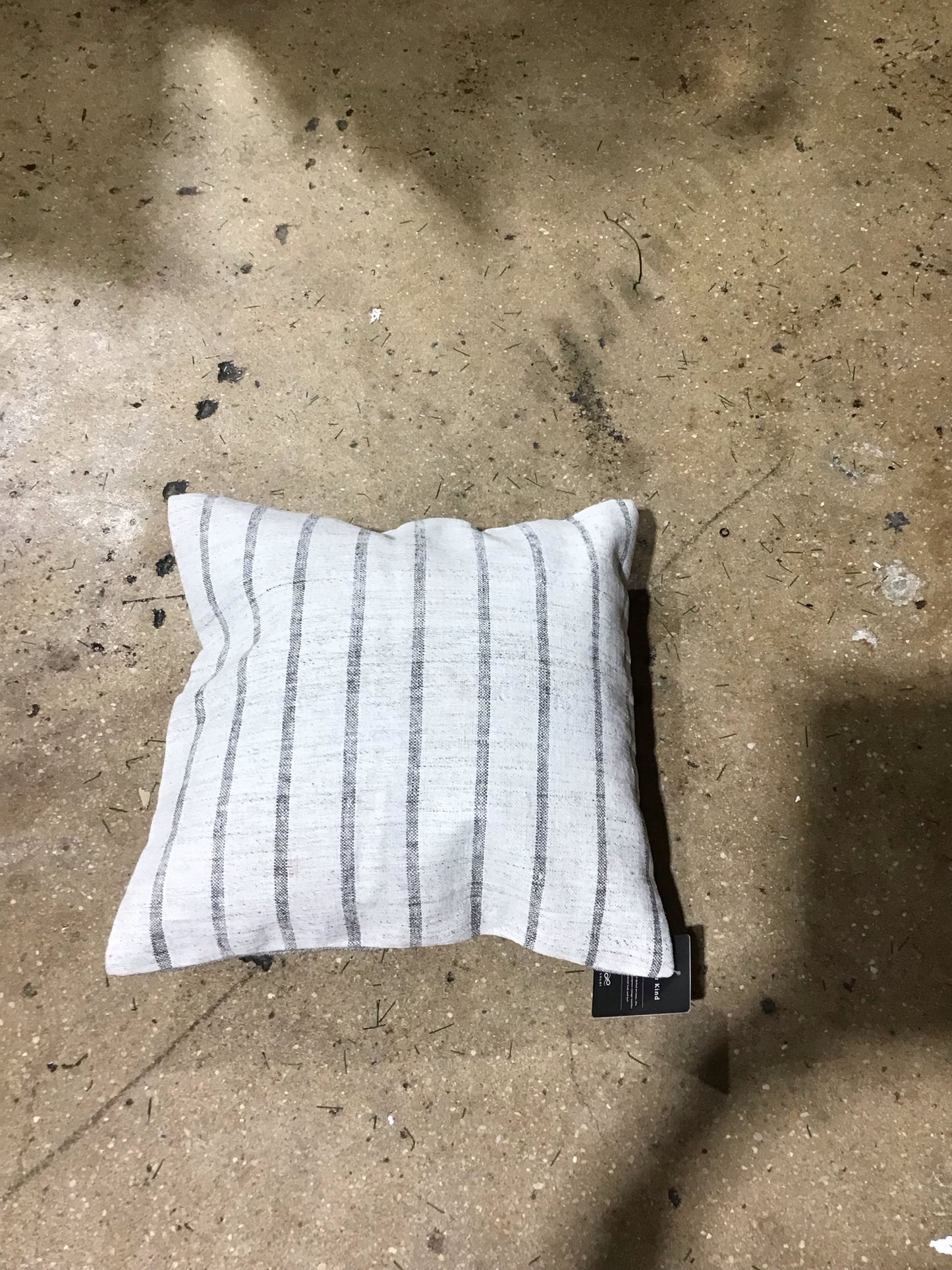 "One of a Kind" Pillow COVER ONLY Striped 18"L x 18" W