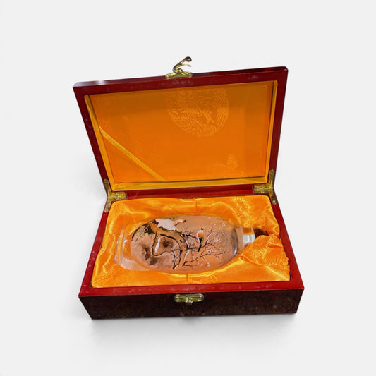 Chinese Lacquered Box With Flask