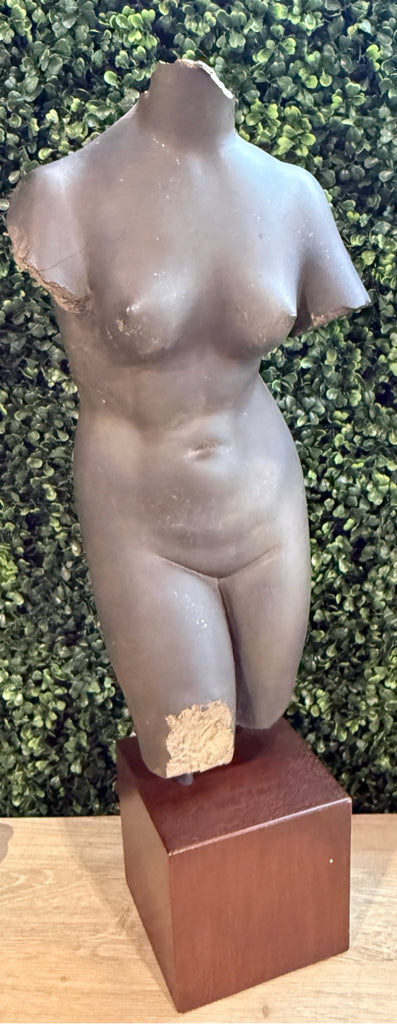 Aphrodite/Venus sculpture on pedestal, (AS IS), 9"W x 5"D x 23"H