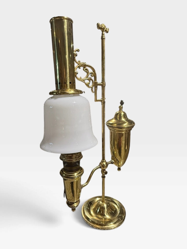 Alladin 75th Anniv Brass Student lamp, AS IS, 30.5"H