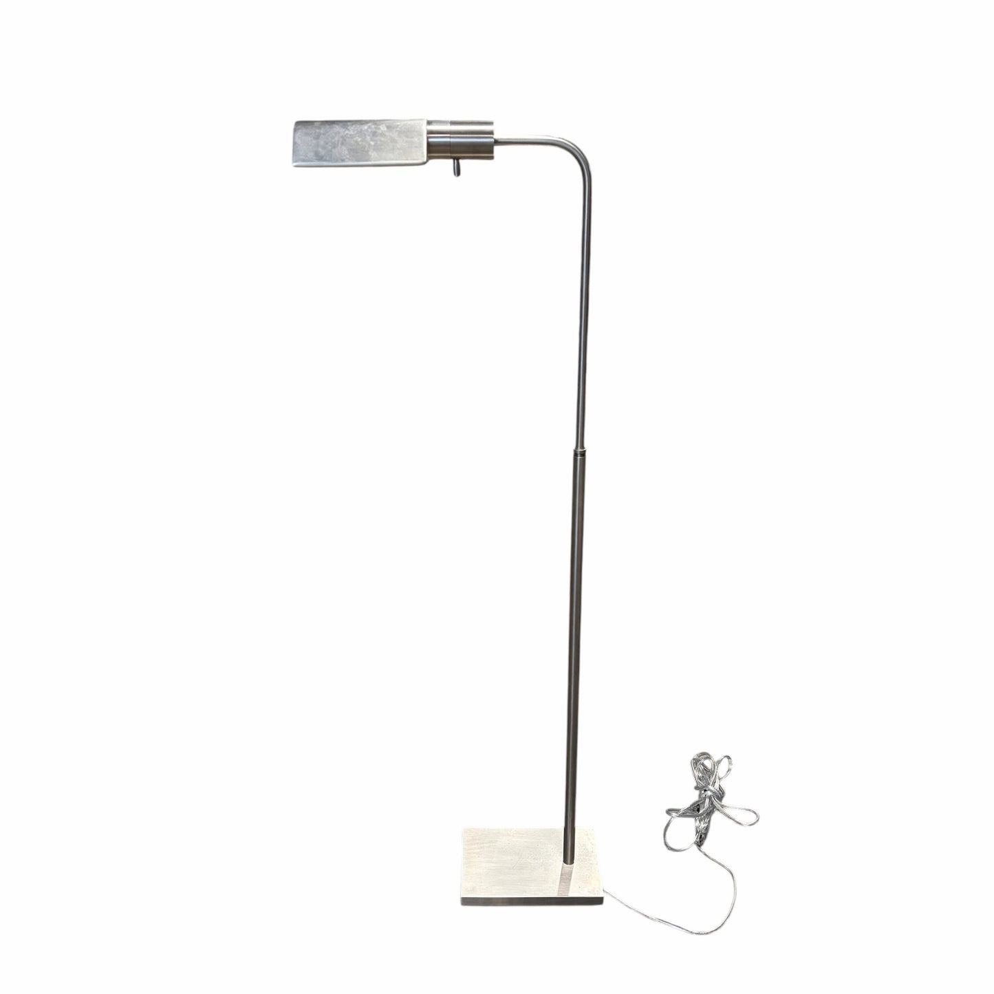 Silver Telescoping Floor Lamp, 33-44"H x 14"W