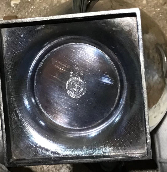 Vintage Silverplate teapot with Engraved Initial 9" W x 3.5" D x 9.5" H