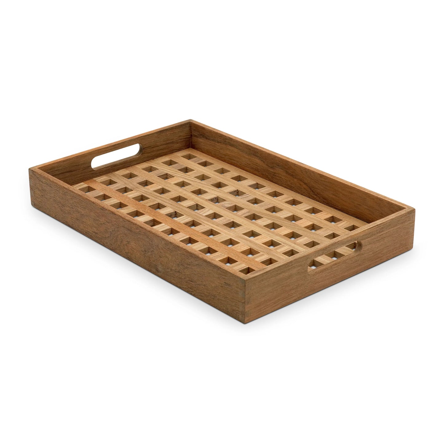 2Modern Fritz Hansen Fionia Tray, Teak, 18.75" L x 12.5" W x 2.5" H