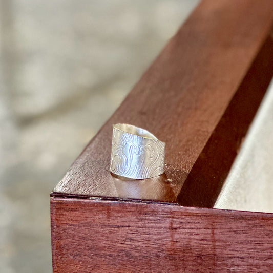 Silverplate over copper ring