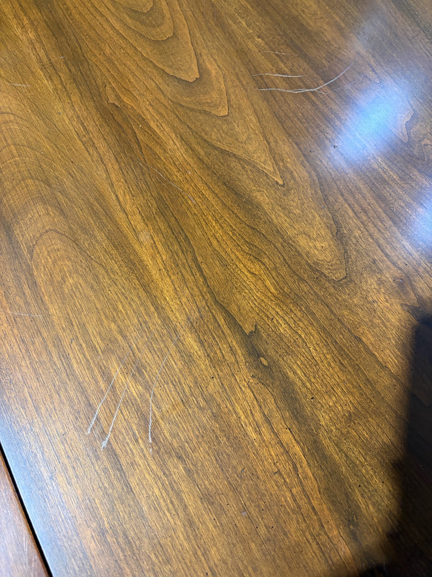 Pennsylvania House Cherry Dining Table w/2 Leaves, 41.75"D x 54" (74")W x 29"H