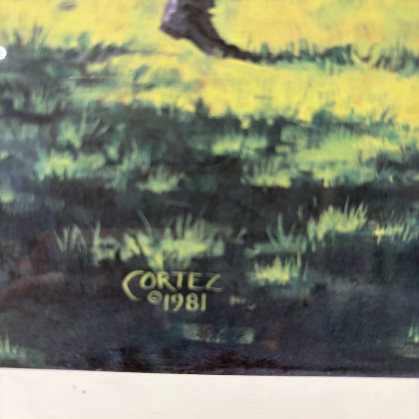 Signed Print "Paddock" by Cortez, 34"W x 23"H