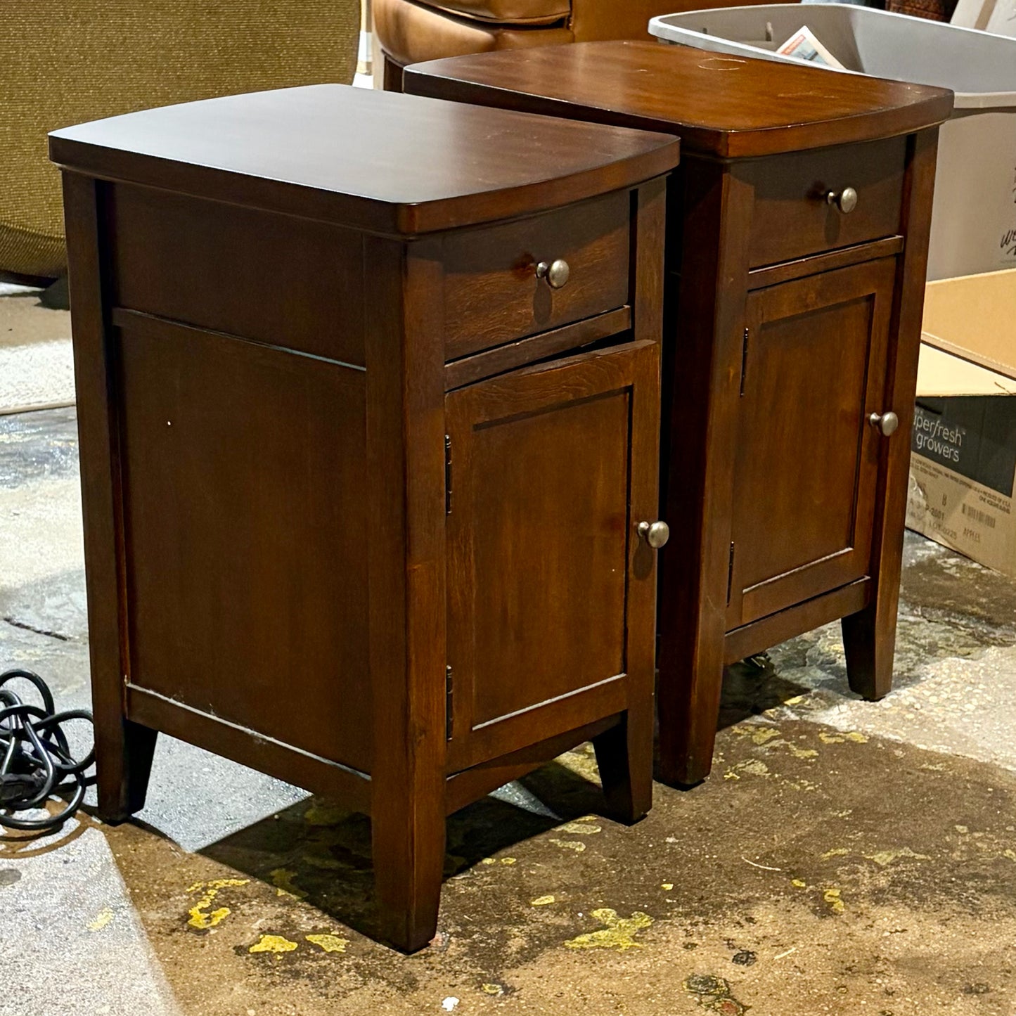 Pair of Universal Broadmoore Chairside Table, 14"W x 18"D x 25"H (AS IS)