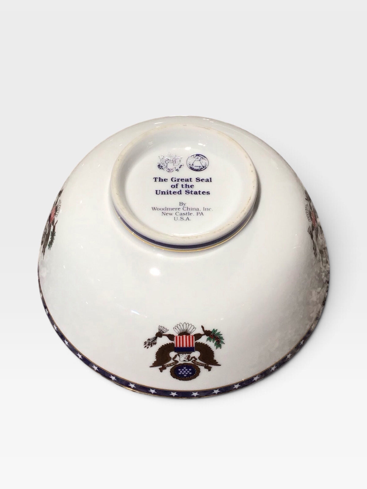 Presentation Bowl Great Seal by Woodmere 7" Diam x 3.5" H