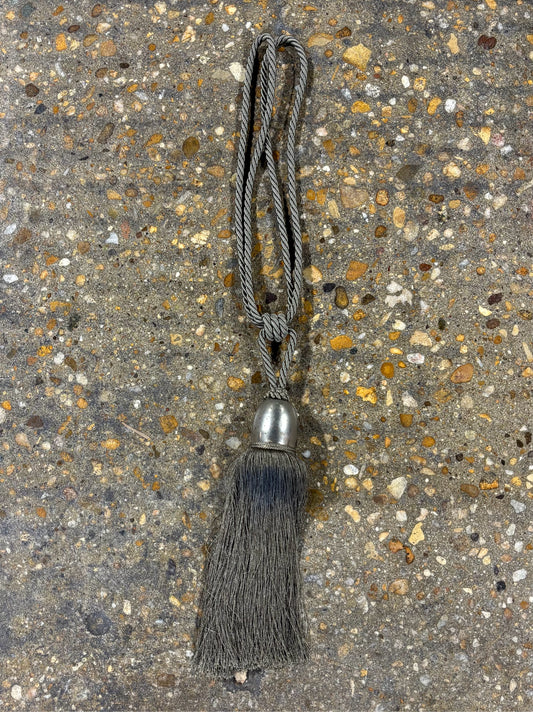 Gray Tassel with Silver 28" L x 3" W