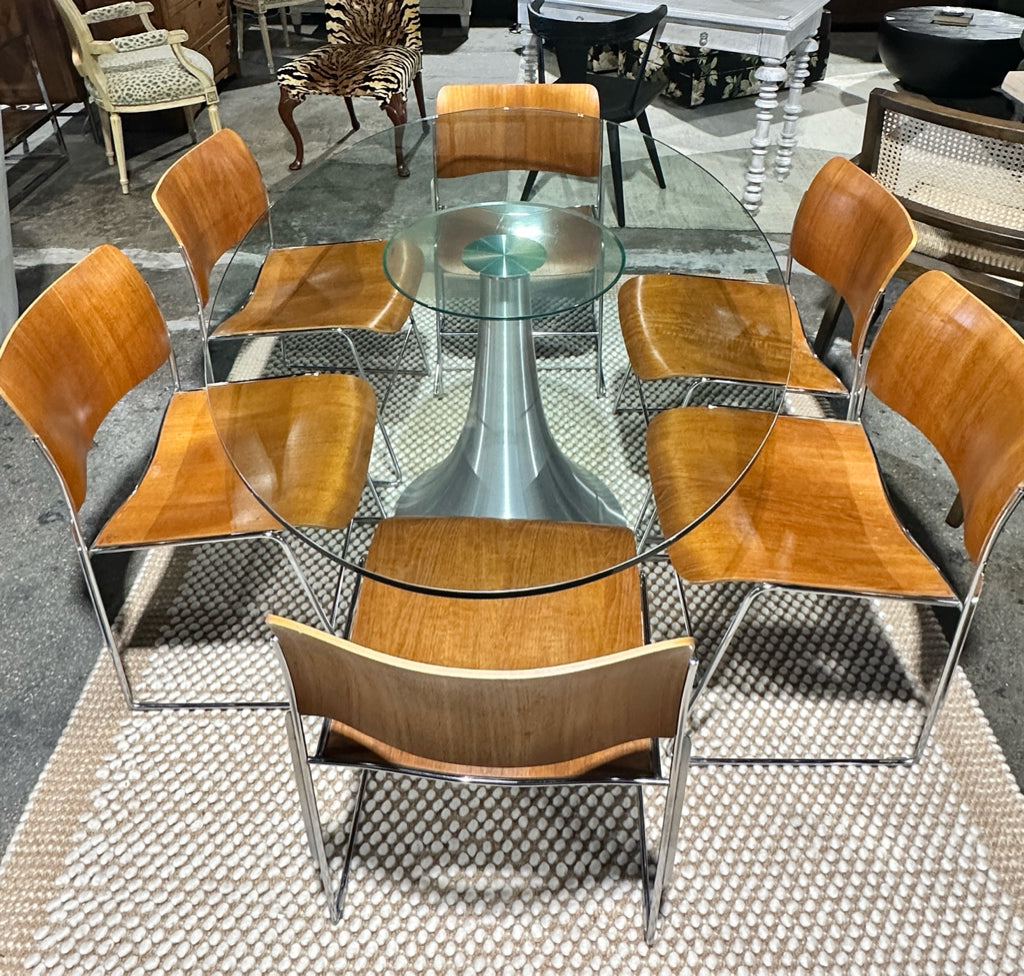 Vintage MCM David Rowland 40/4 chairs, SET of 2, 18"W x 18"D x 30"H