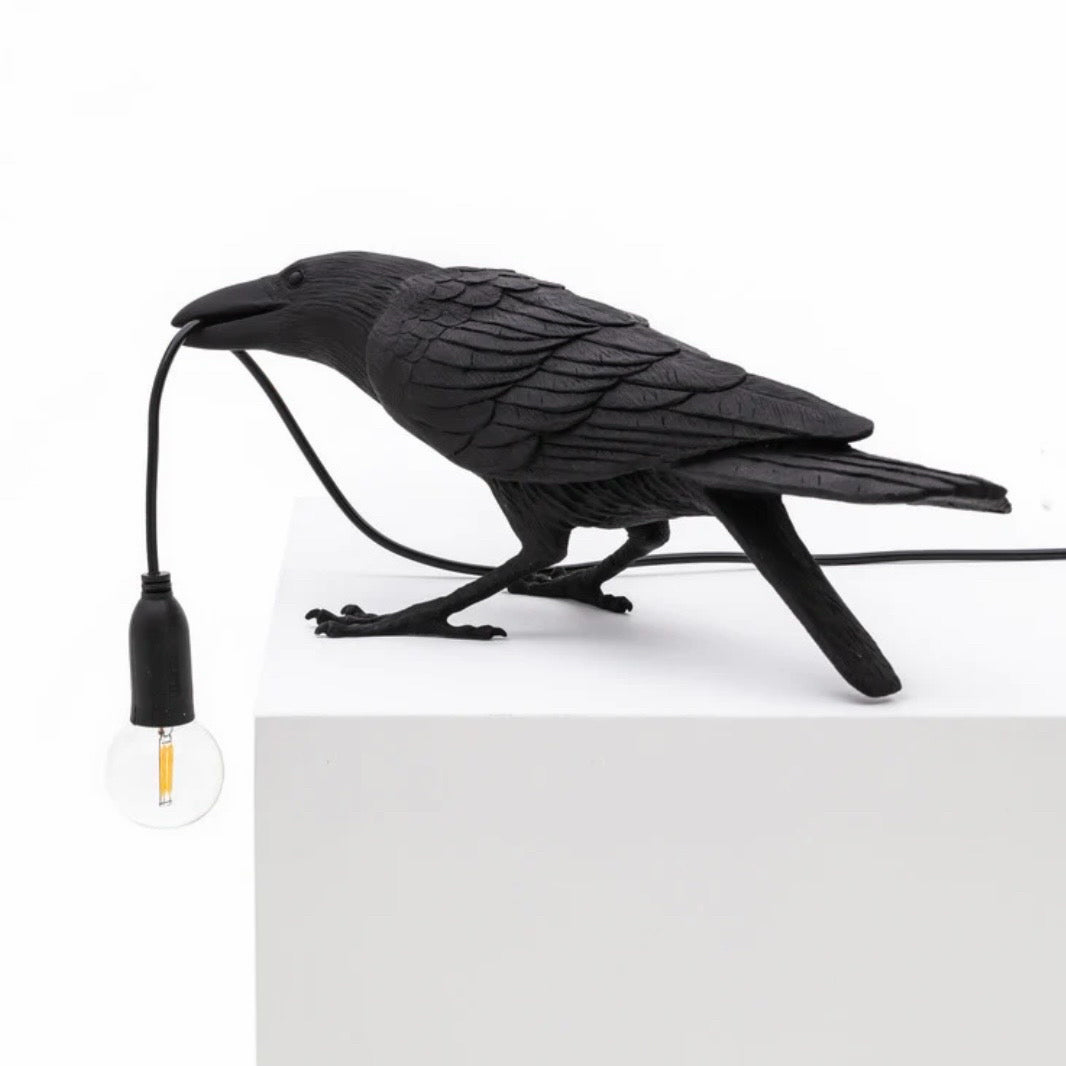 Seletti Bird Playing Lamp, 13"W x4.5"D x 4.1"H