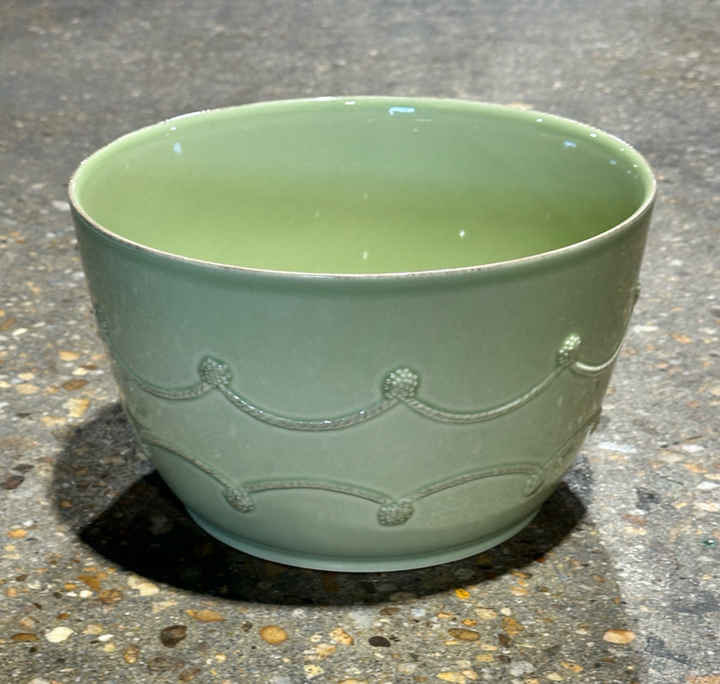 Jaliska Berry & Thread bowl, pistachio, 9.5"W x 9.5"D x 6"H