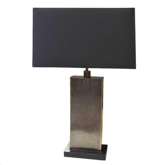 Arteriors Graham Natural Iron/Brass/Marble Lamp, 27"H x 17"W x 8"D