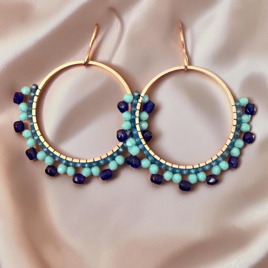 The OmbrÃ© Horizon Earrings by Carrie Prince