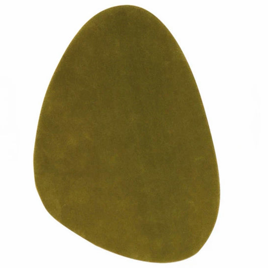 Nani Marquina Wool Cal Rug, Cal 3 Olive Green, 35"W x 51"D x 0.8"H