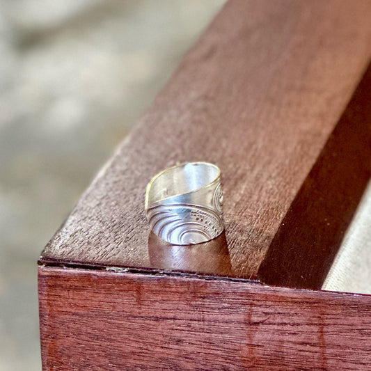 Silverplate over copper ring