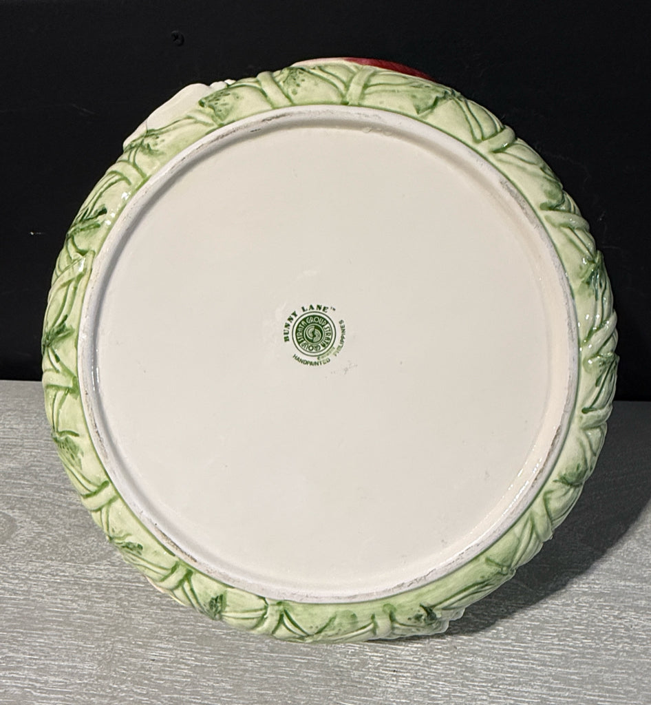 Bunny bowl, 13"W x 13"D x 5"H