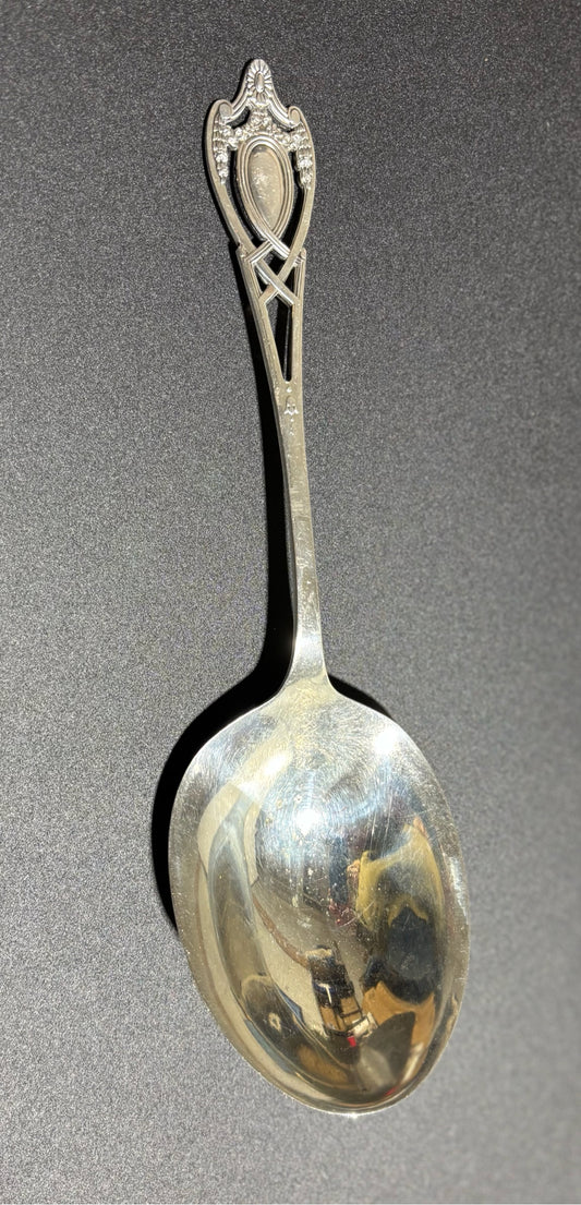 Sterling Silver Preserve Spoon Monticello by Lunt 9" L x 2.5" W
