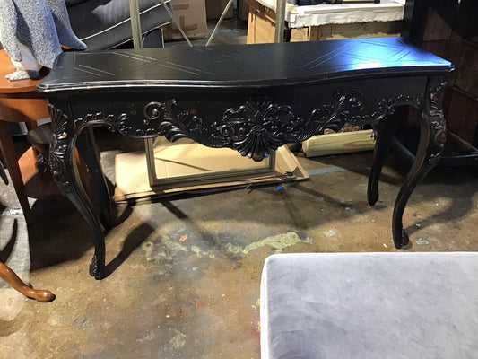 Ethan Allen Black Console Table 55"L x 18" W x33.5"D